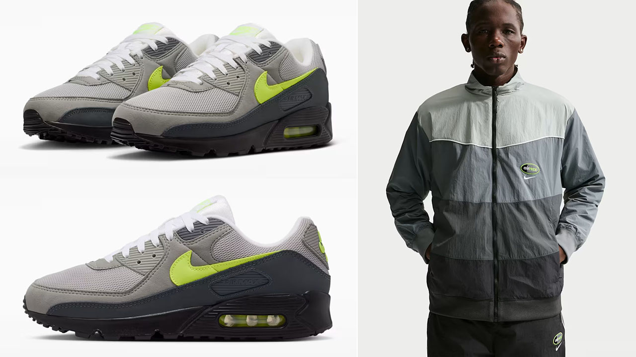 Nike Air Max 90 Neon x Nike Sportswear Air Max 95 Grey Neon Yellow Woven Jacket