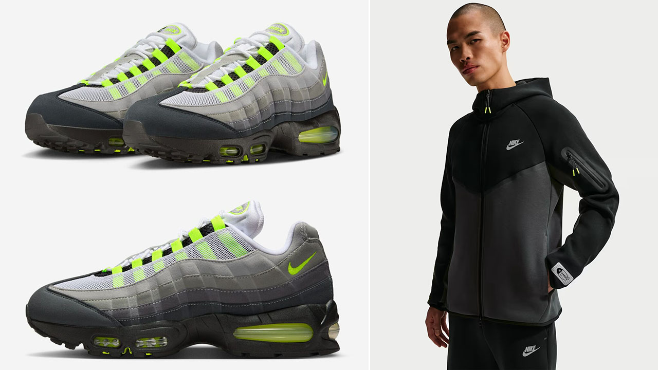 Nike Air Max 95 OG Neon 2026 x Nike Tech Fleece Air Max Full Zip Hoodie