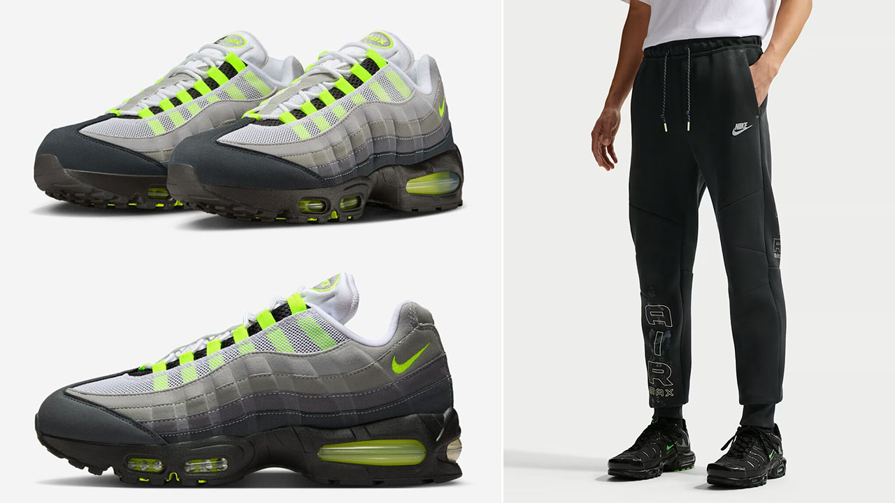 Nike Air Max 95 OG Neon 2026 x Nike Tech Fleece Air Max Jogger Pants