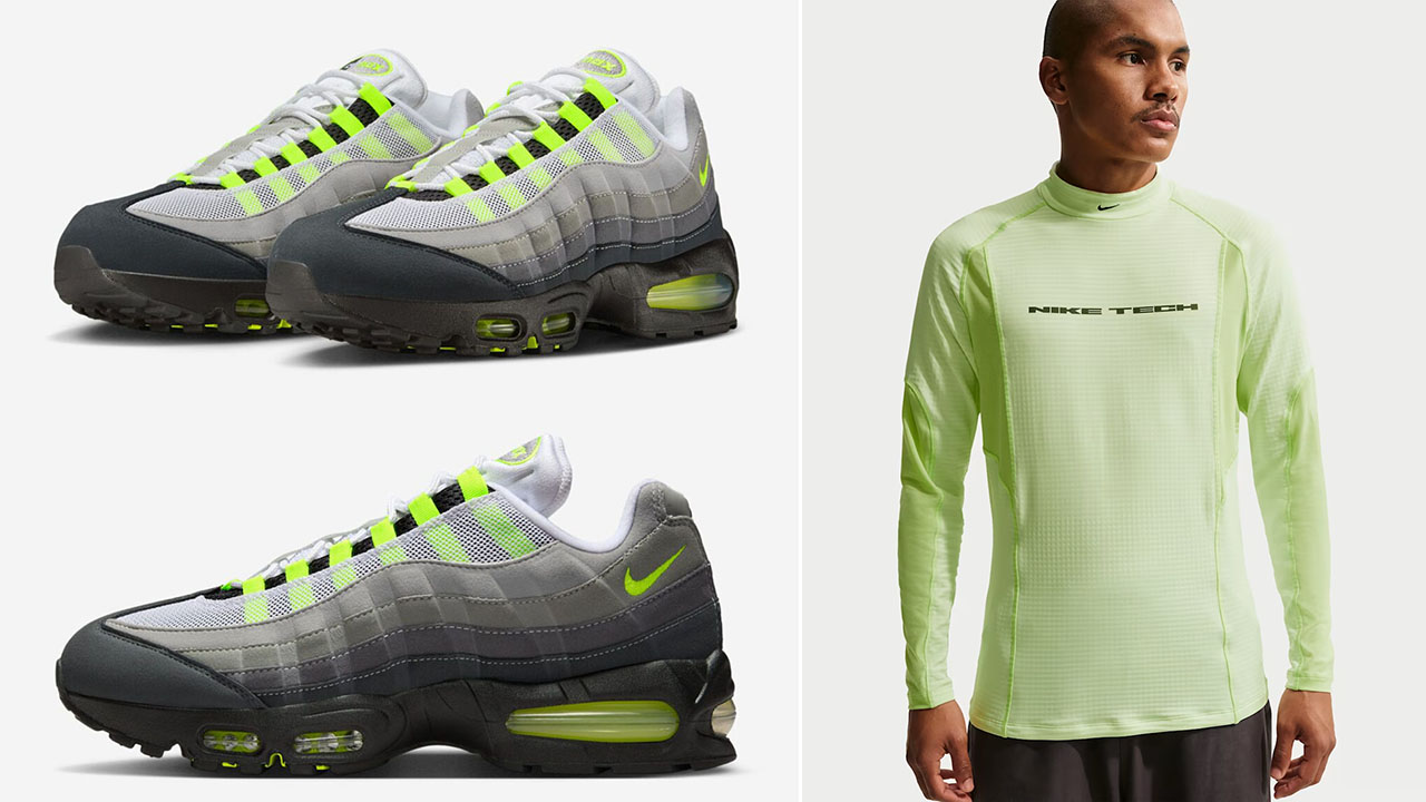 Nike Air Max 95 OG Neon 2026 x Nike Tech Men's Base Layer Long Sleeve Top
