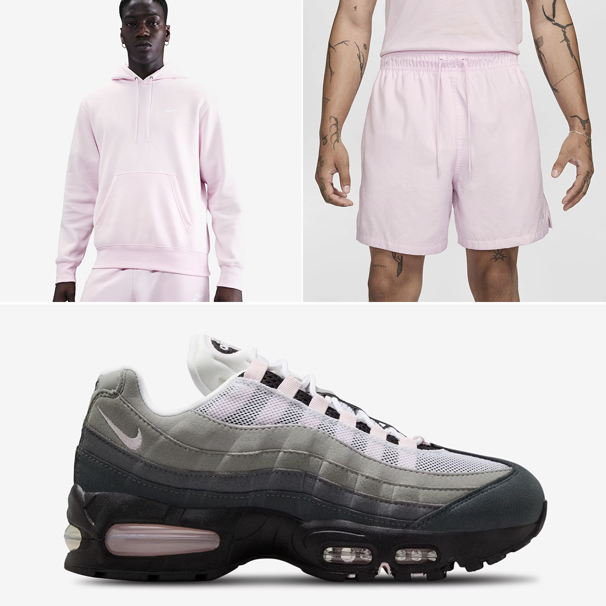 Nike Air Max 95 Pink Foam 2026 Mens Hoodie Shorts Outfit