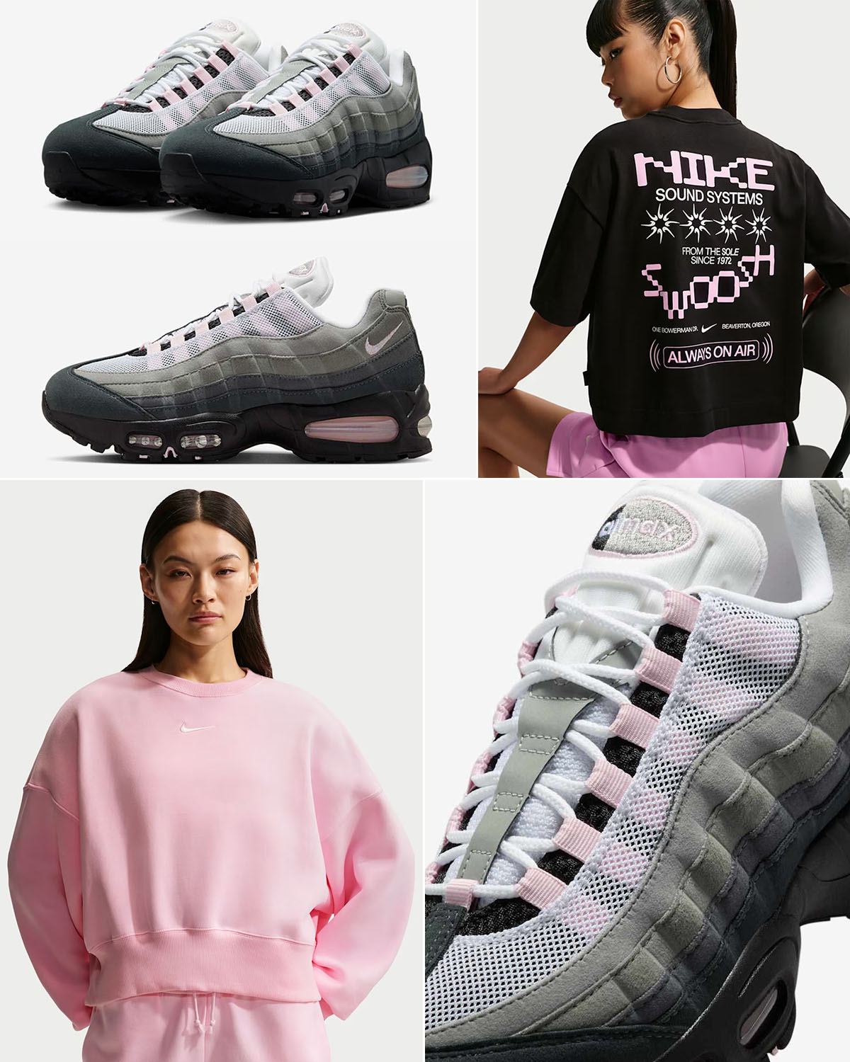 Nike Air Max 95 Pink Foam 2026 Womens Outfits to Match Sneakers