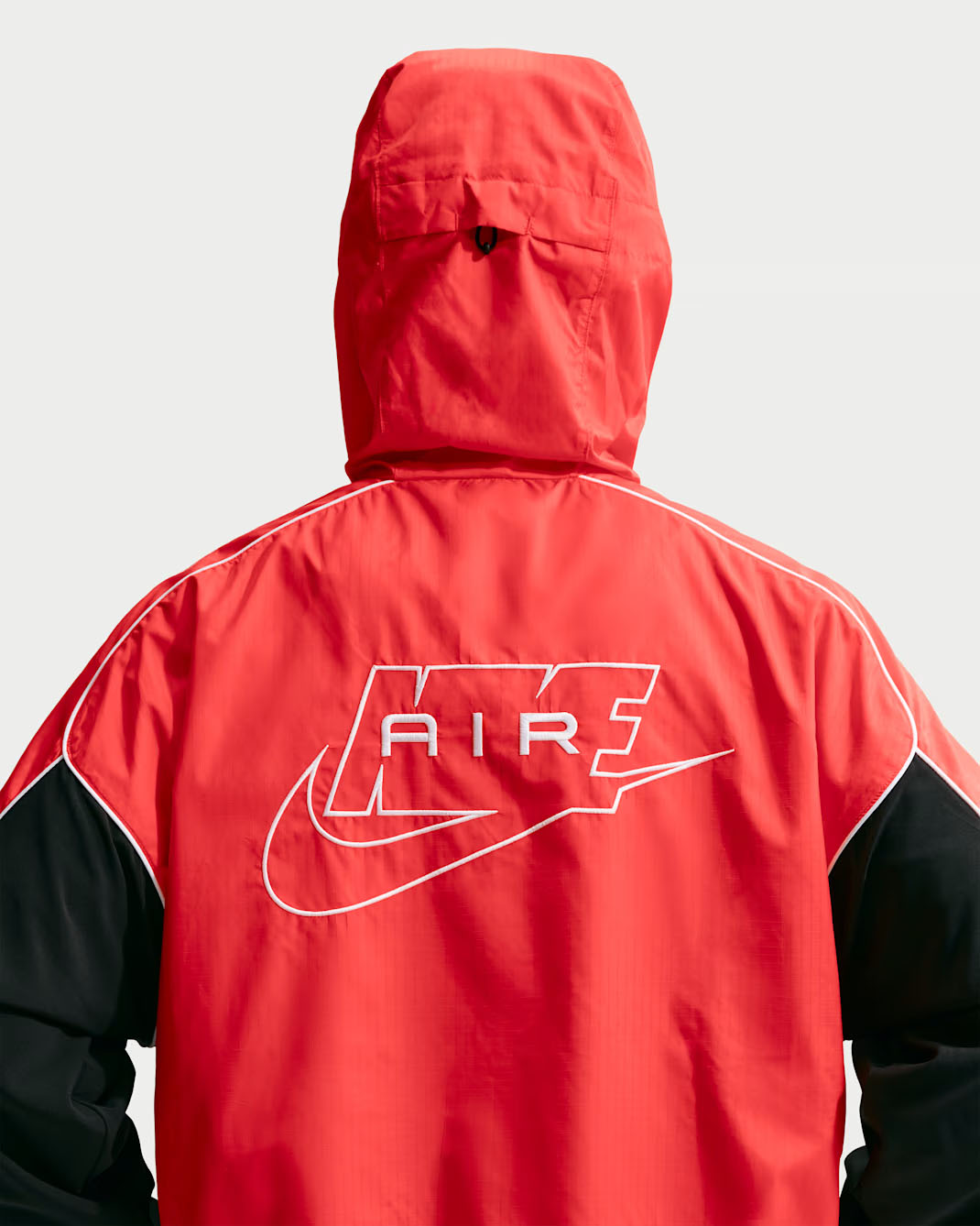 Nike Air Men's Full-Zip Hybrid Utility Jacket Light Crimson Black White 2