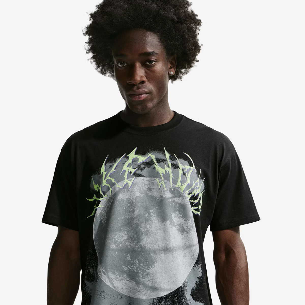 Nike Basketball Unseen Hours Mens T Shirt Black Volt Green