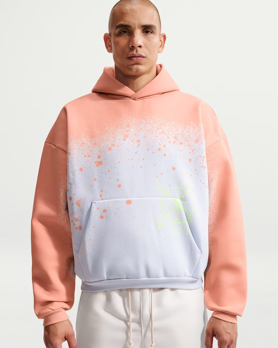 Nike Basketball Unseen Hours Standard Issue Mens Hoodie Football Grey Orange Pulse 1