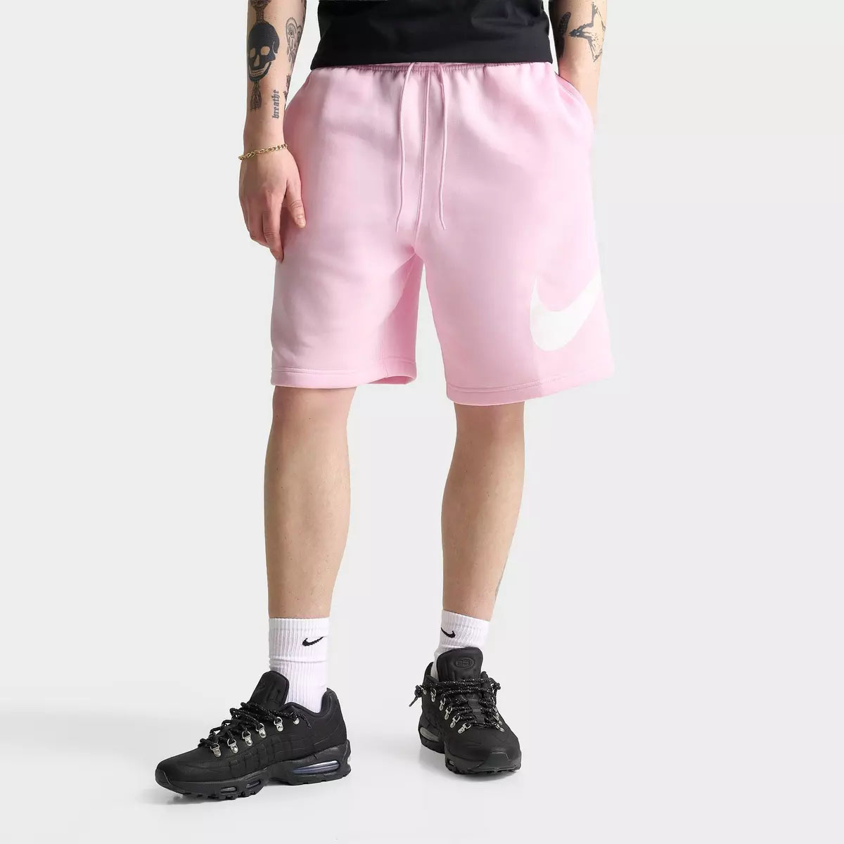 Nike Club Fleece Swoosh Graphic Men's Shorts Pink Foam 1