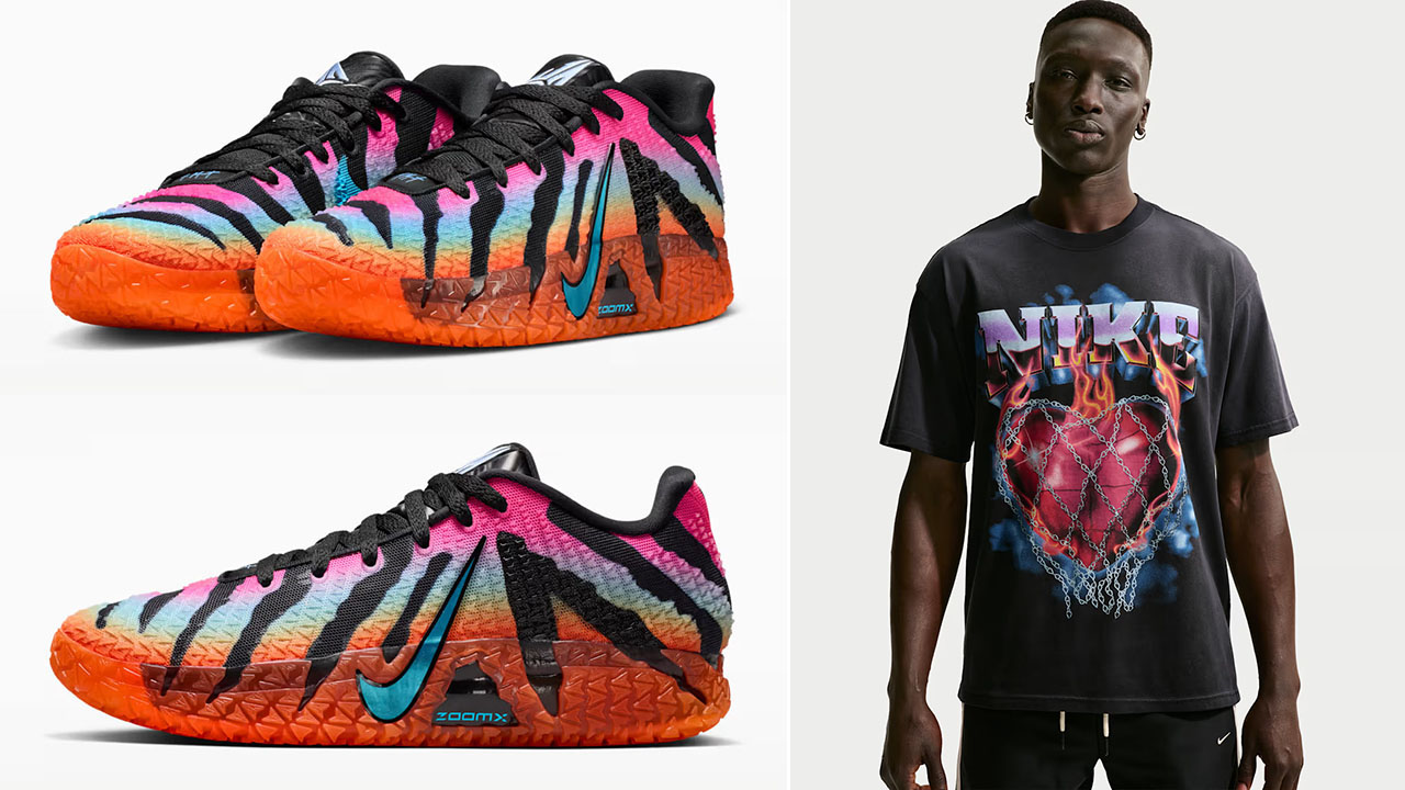 Nike Ja 3 Tri State Sneakers and Shirt Outfit