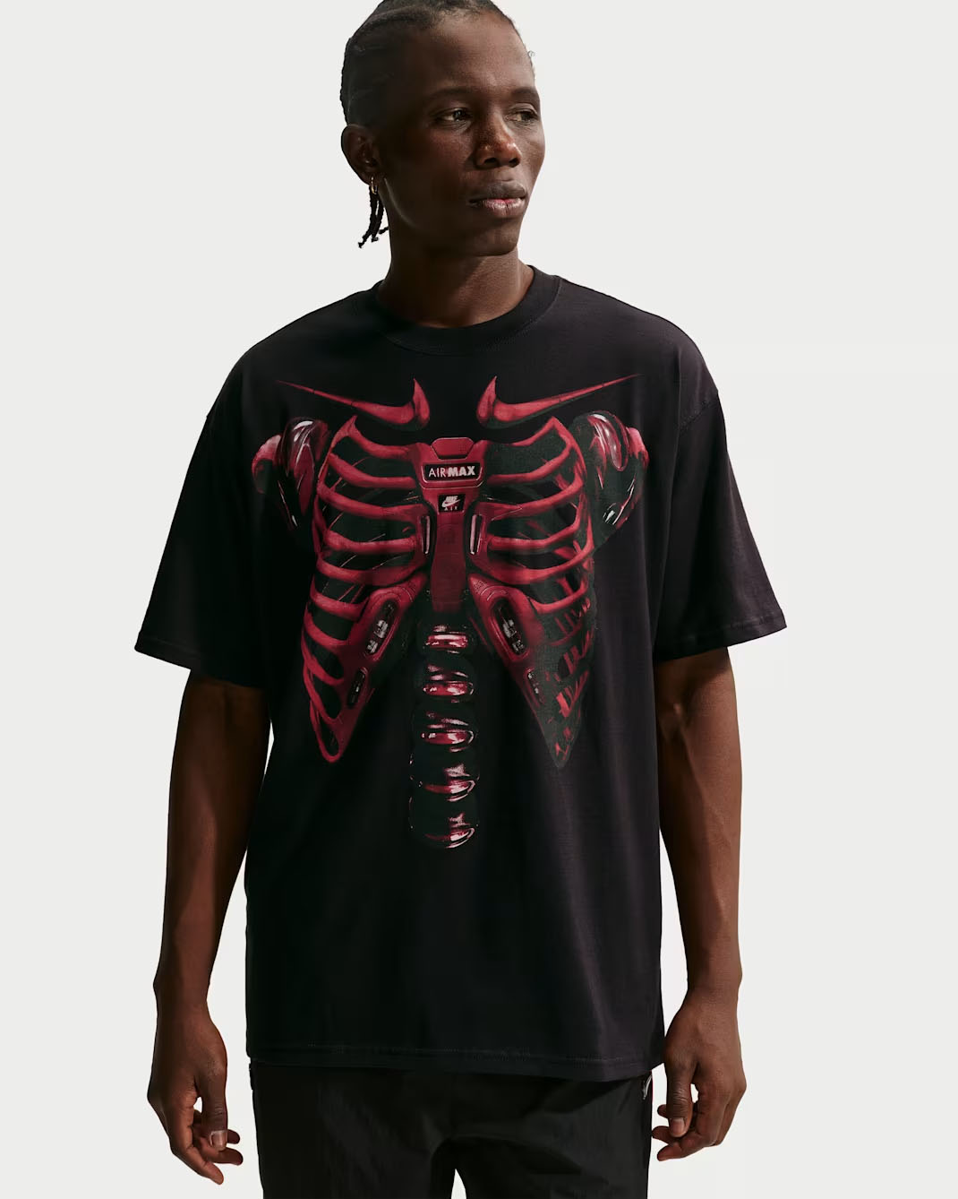 Nike Sportswear Air Max Exoskeleton Men's Max90 T-Shirt Black Team Crimson 1