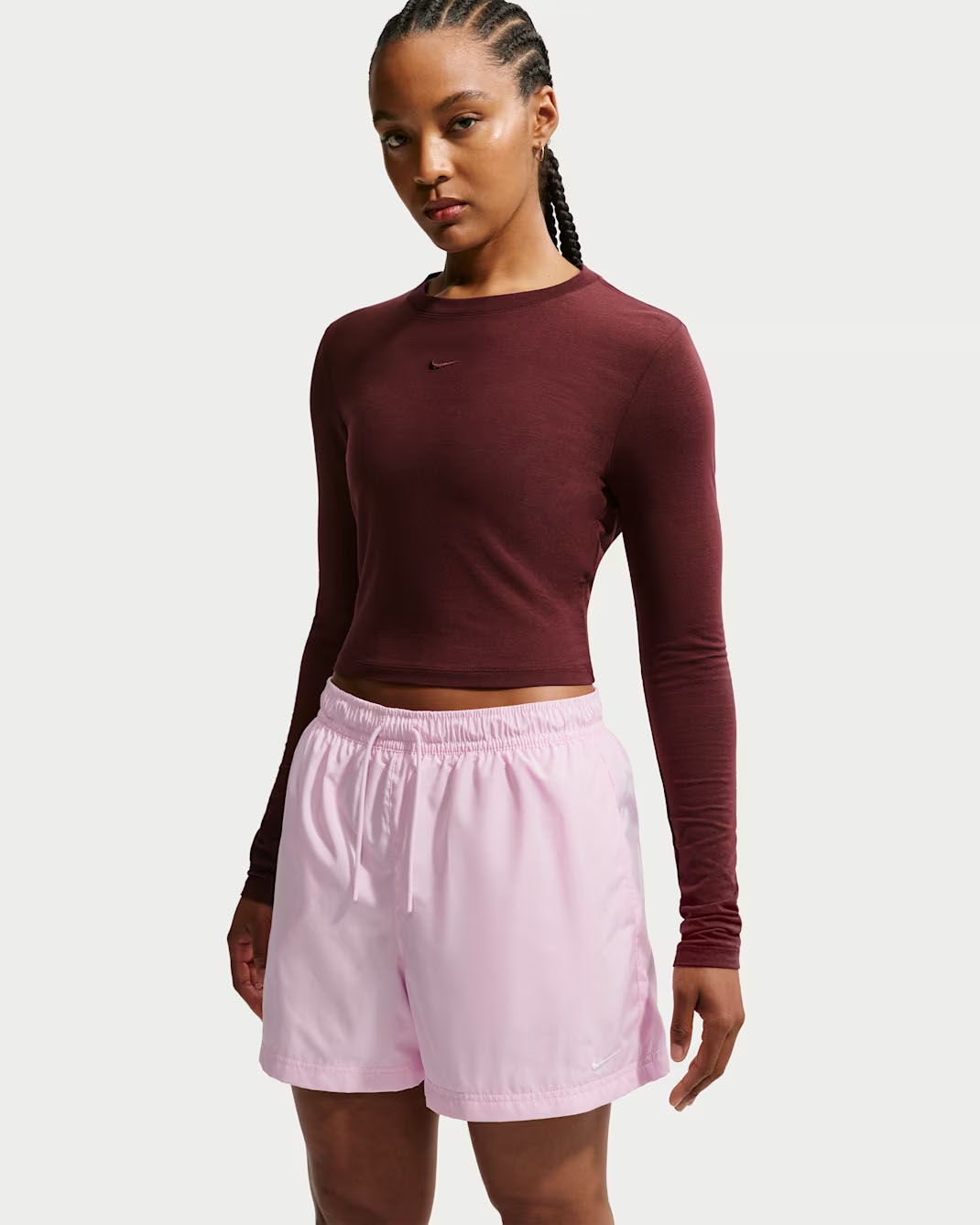 Nike Sportswear Classic Wovens Women's Mid-Rise Shorts Pink Foam