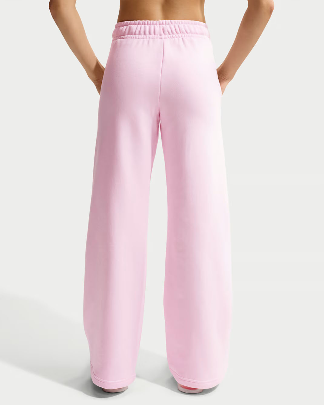 Nike Sportswear Club Fleece Women's Mid-Rise Wide-Leg Sweatpants Pink Foam 2