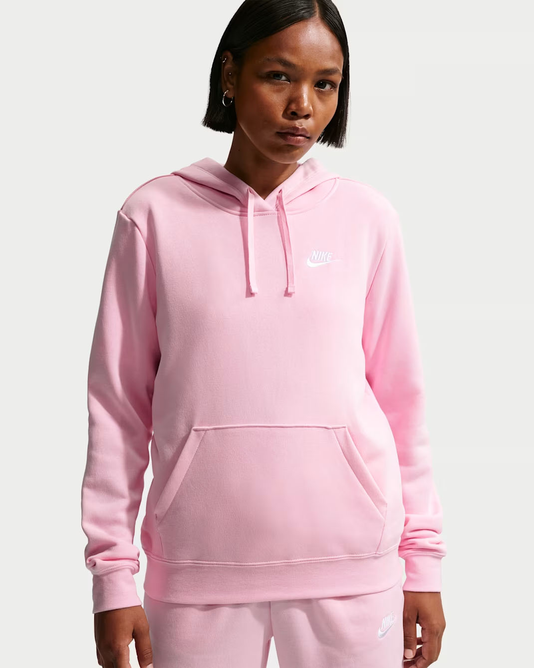 Nike Sportswear Club Fleece Women's Pullover Hoodie Pink Foam