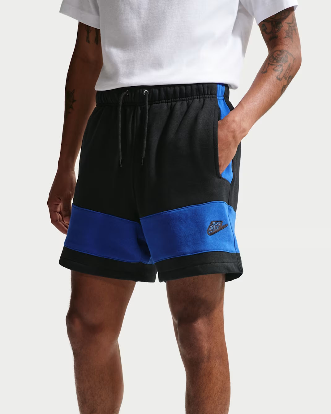 Nike Sportswear Club Men's Fleece Shorts Black Game Royal