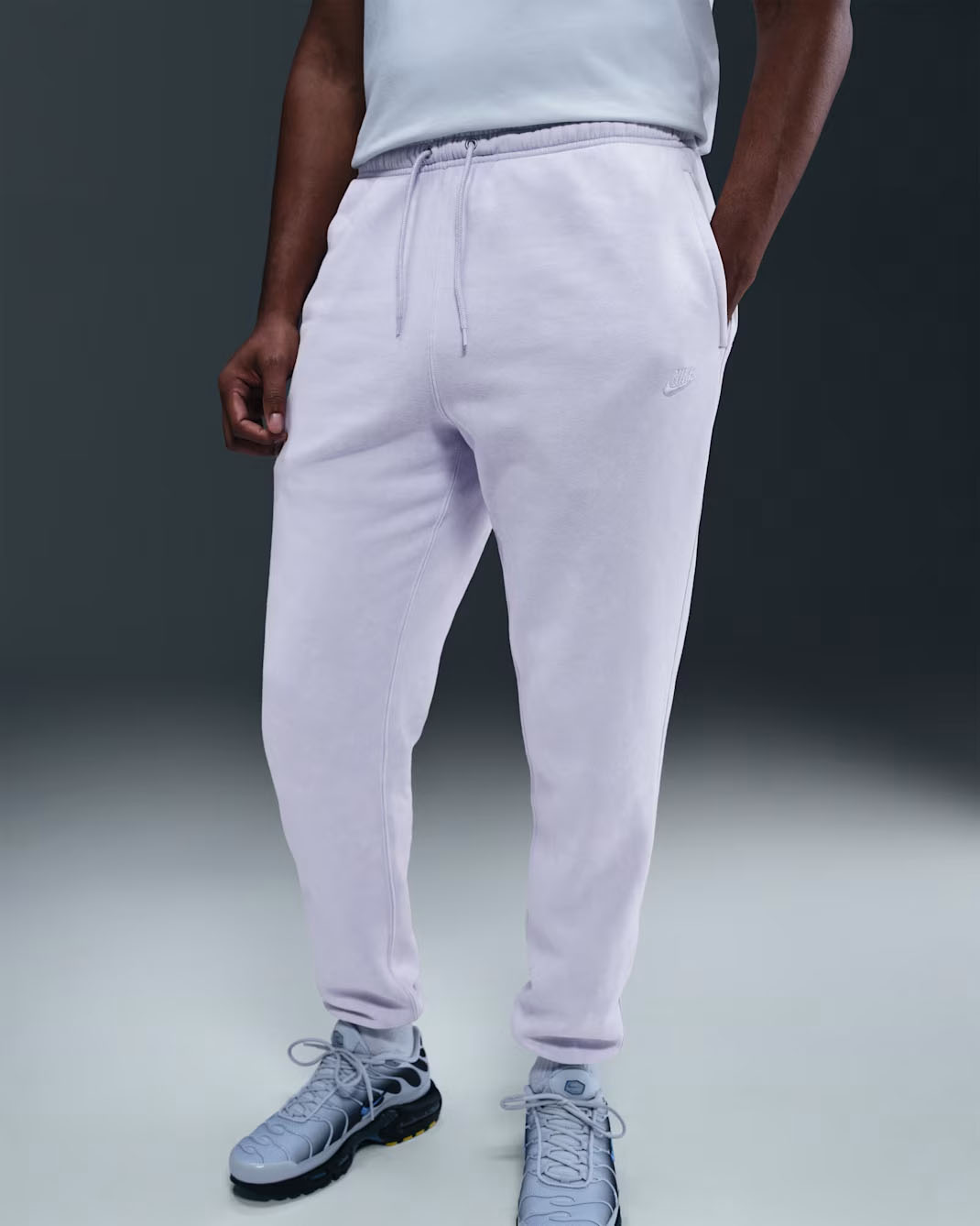 Nike Sportswear Club Men's Washed Cuffed Fleece Pants Ghost
