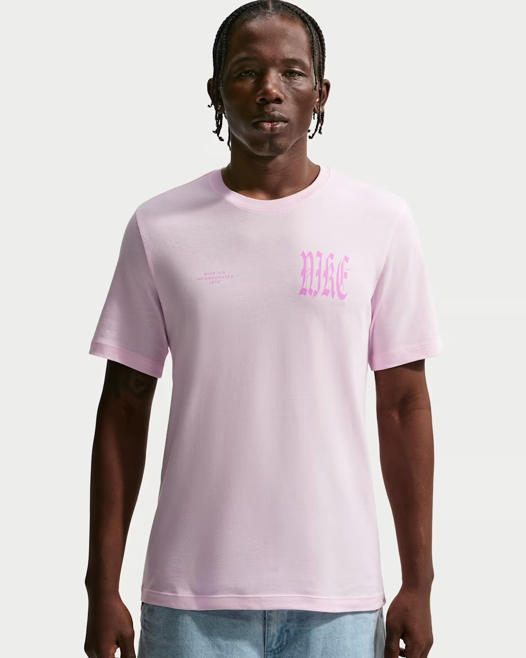 Nike Sportswear Men's Graphic T Shirt Pink Foam 1