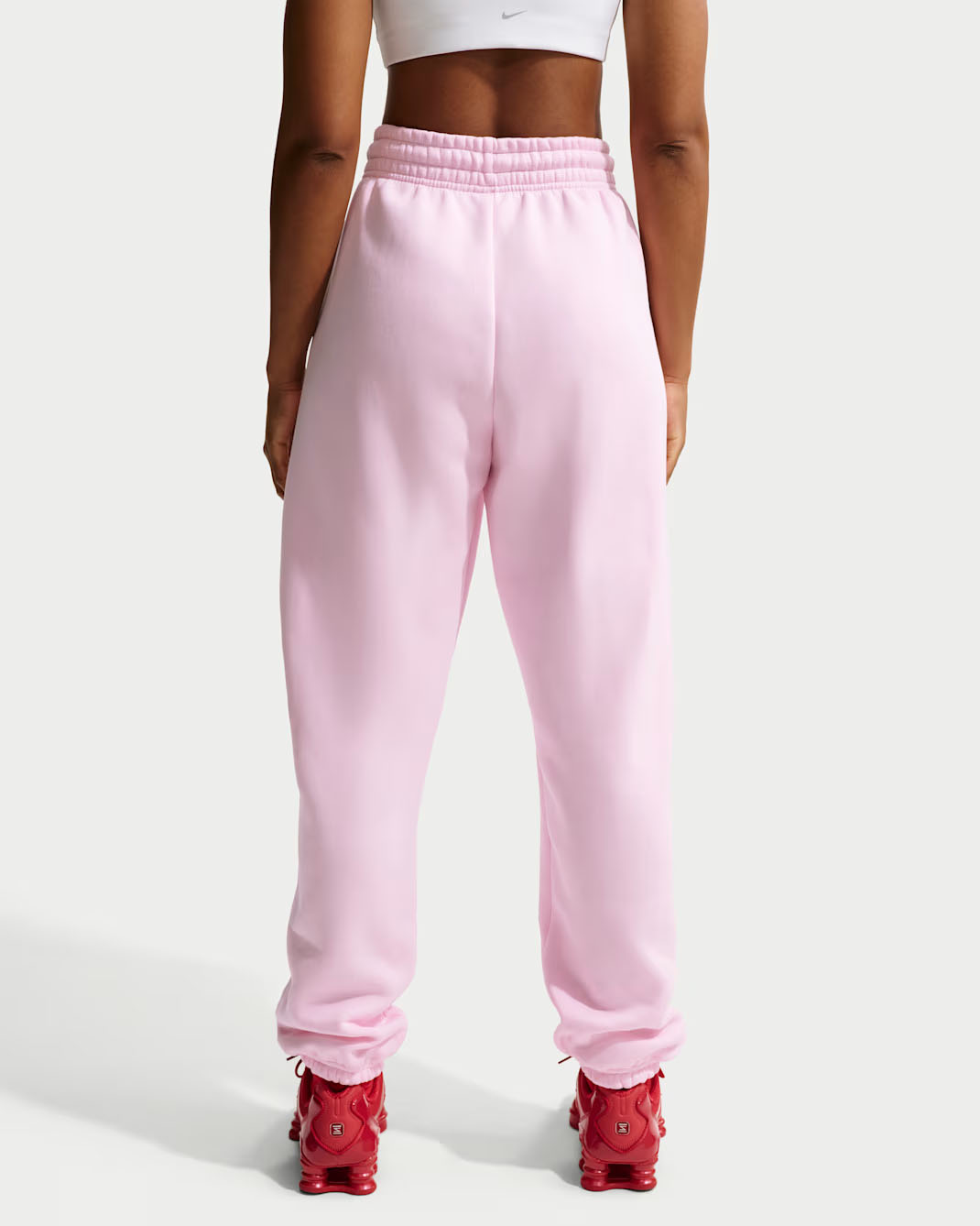 Nike Sportswear Phoenix Fleece Women's High-Waisted Oversized Sweatpants Pink Foam 2