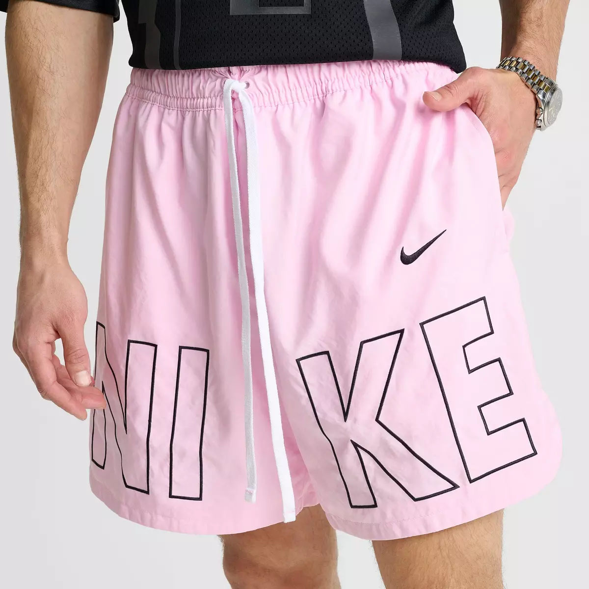 Nike Sportswear Woven Flow Monogram Men's Shorts Pink Foam