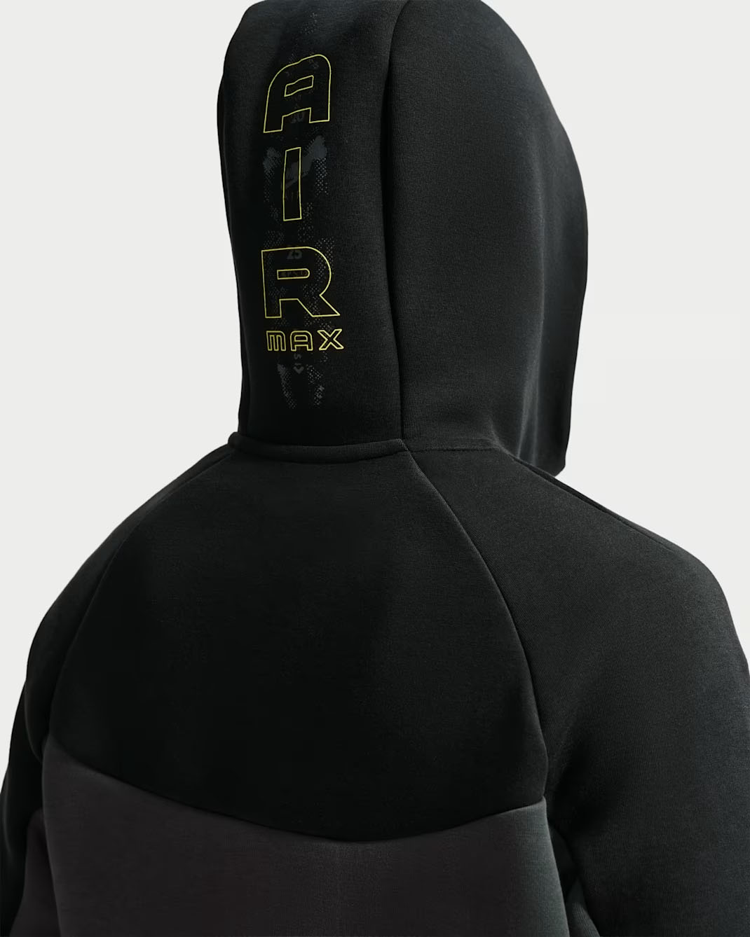 Nike Tech Fleece Air Max Men's Full-Zip Windrunner Jacket Black Dark Smoke Grey Neon Yellow 3