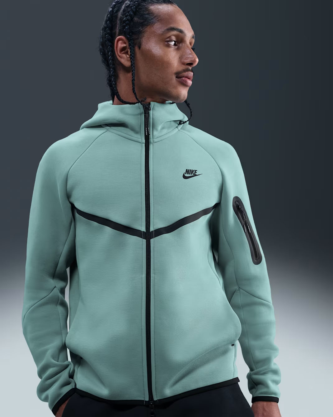 Nike Tech Fleece Mens Full Zip Hoodie Cannon Green