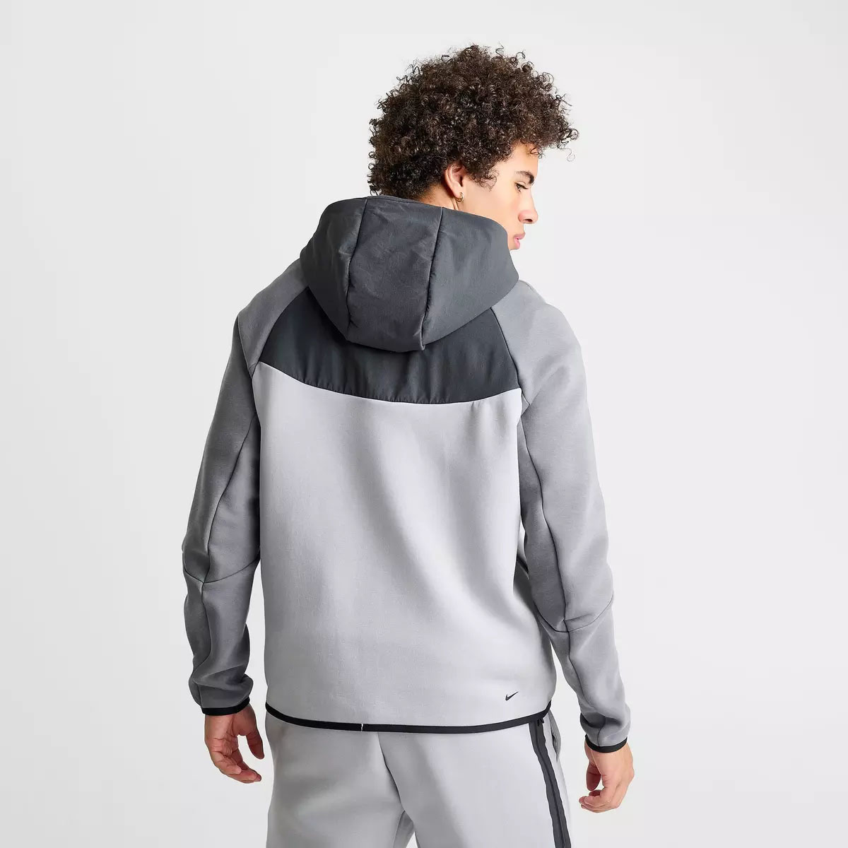Nike Tech Fleece Men's Full-Zip Hoodie Jacket Smoke Grey Pink Foam 2
