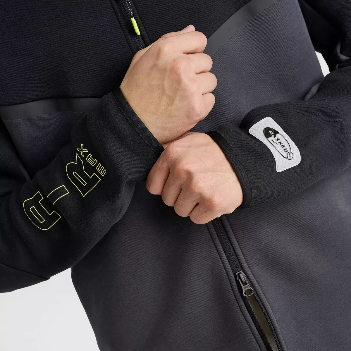 Nike Tech Fleece Mens Full Zip Windrunner Hoodie Jacket Black Grey Neon Yellow 4
