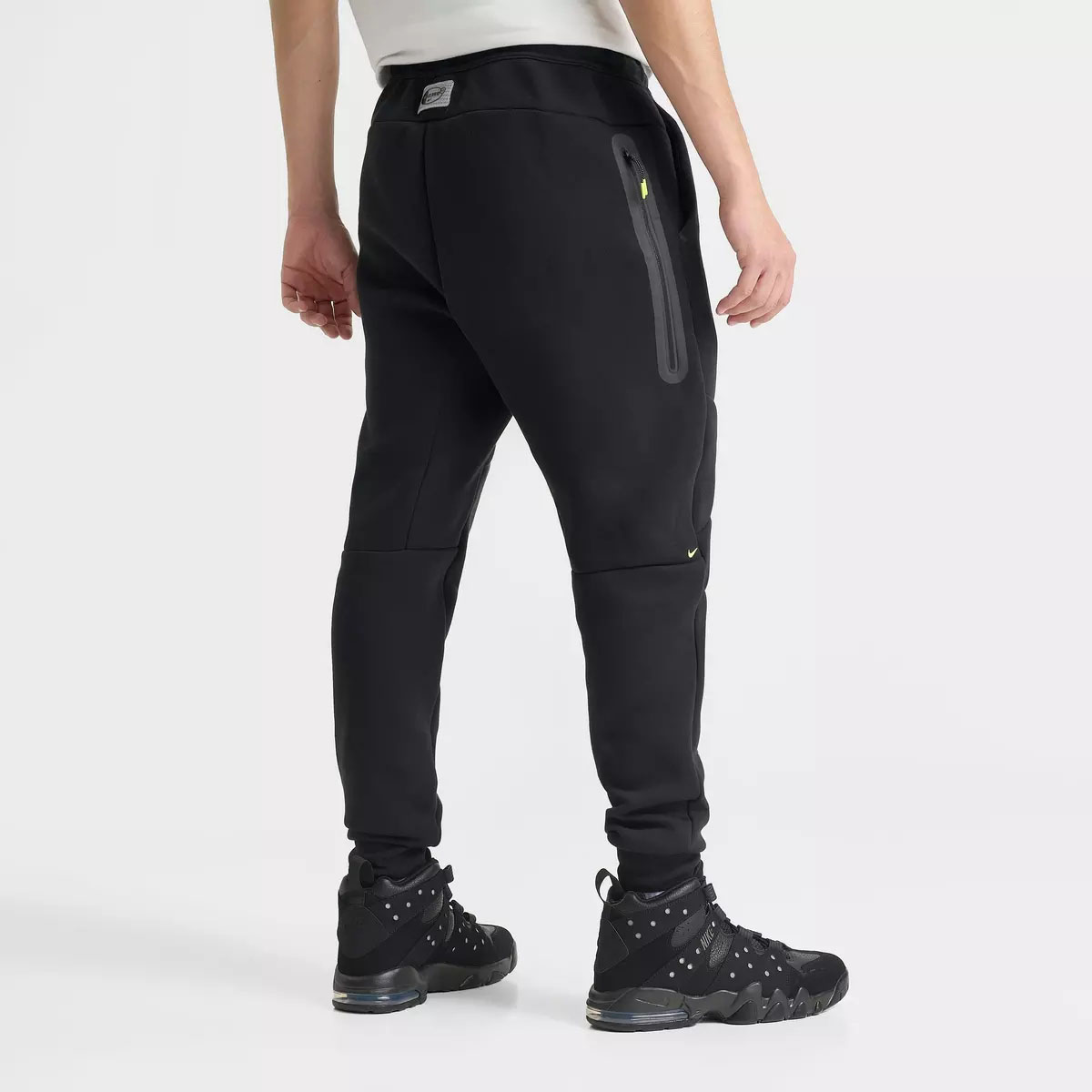 Nike Tech Fleece Mens Jogger Pants Black Grey Neon Yellow 2