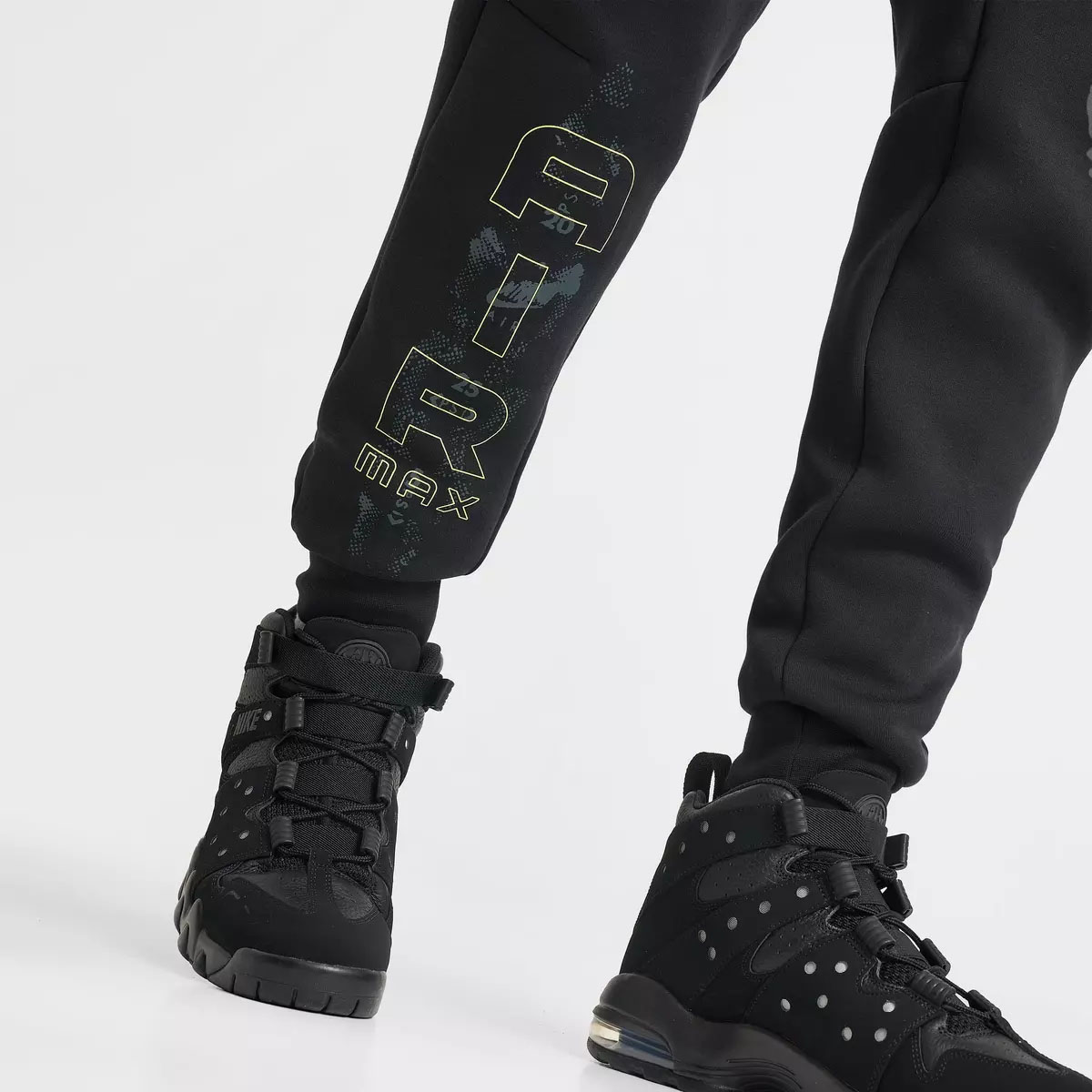 Nike Tech Fleece Mens Jogger Pants Black Grey Neon Yellow 4