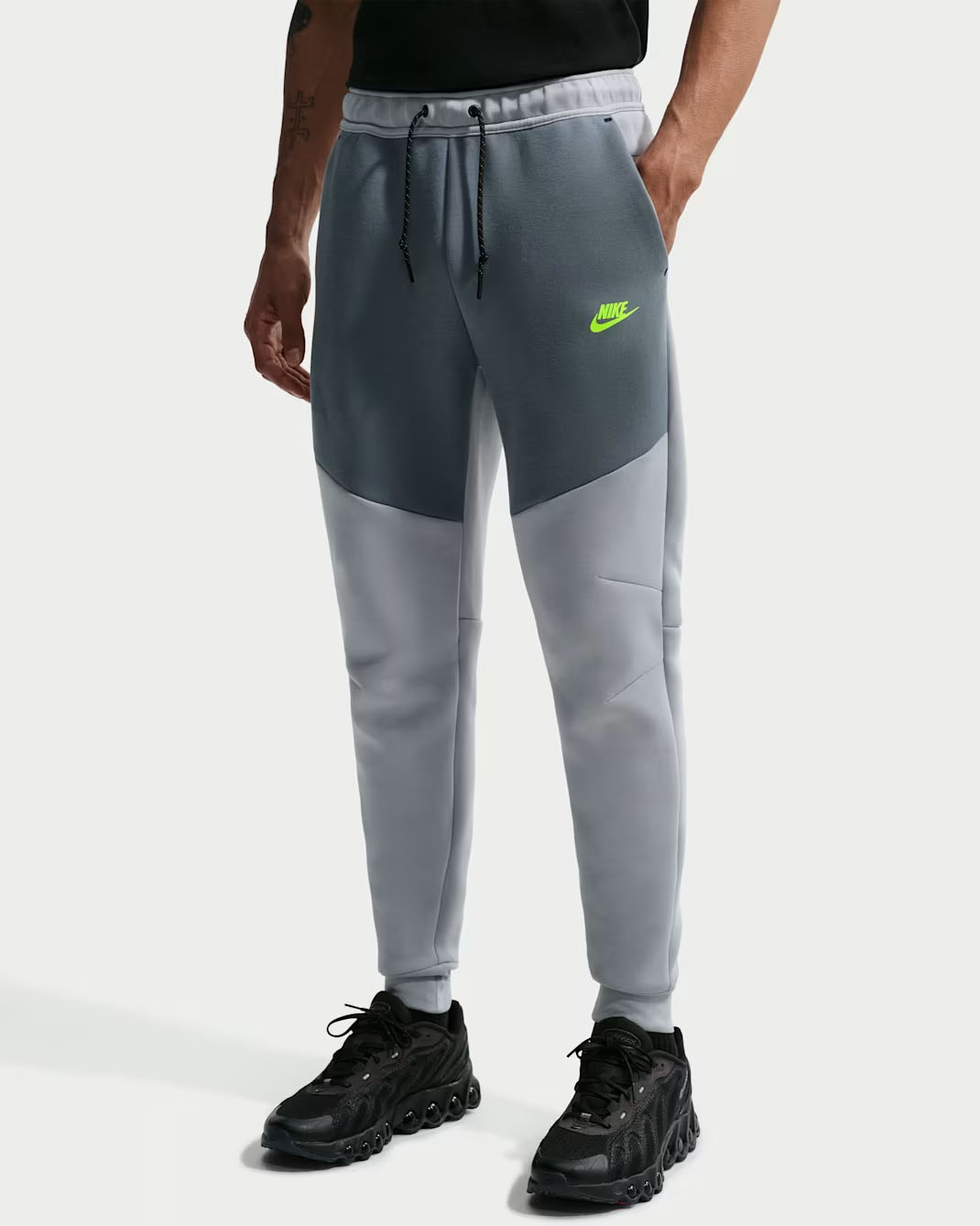 Nike Tech Fleece Men's Joggers Pants Light Smoke Grey Cool Grey Volt 1