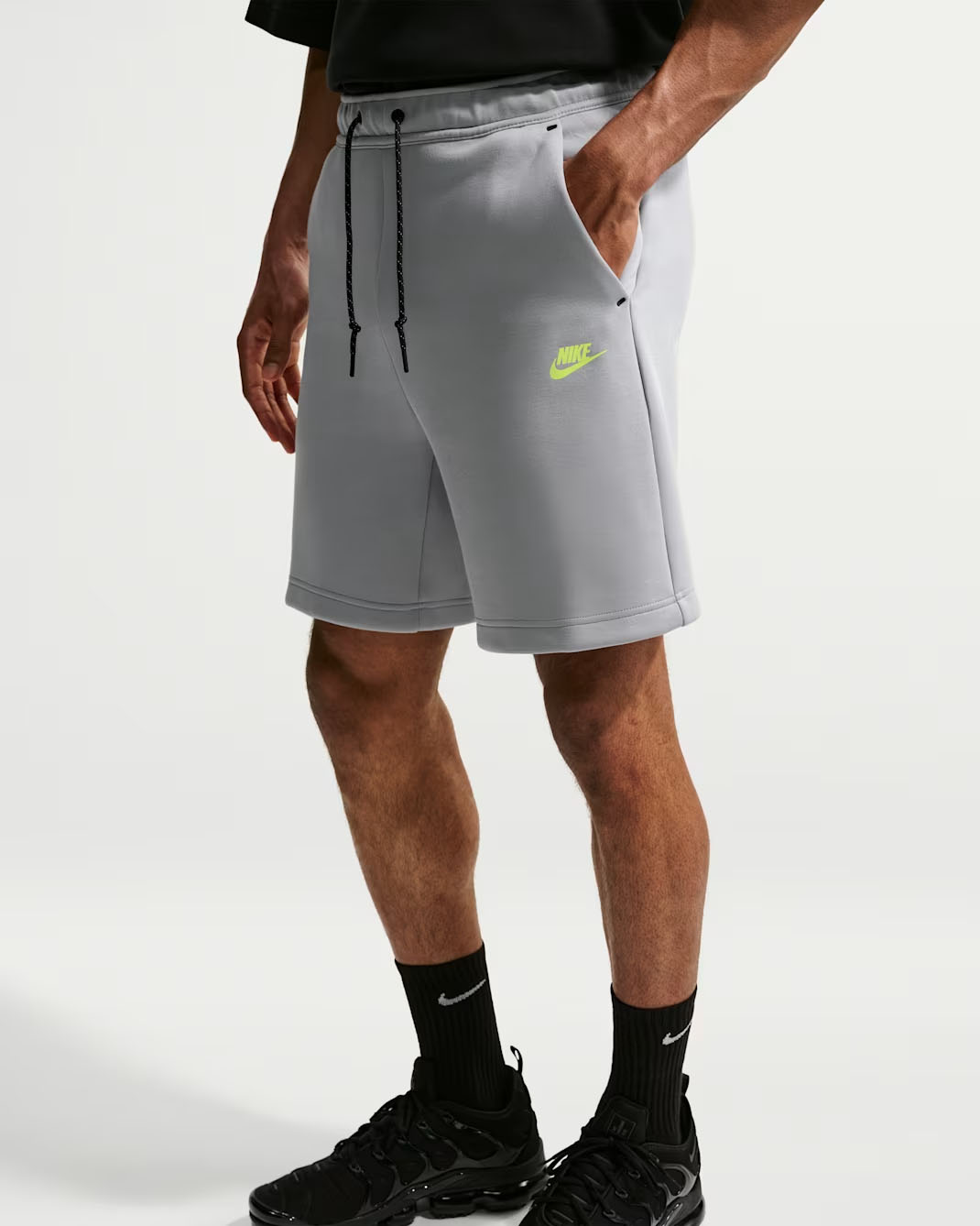 Nike Tech Fleece Men's Shorts Light Smoke Grey Volt 1