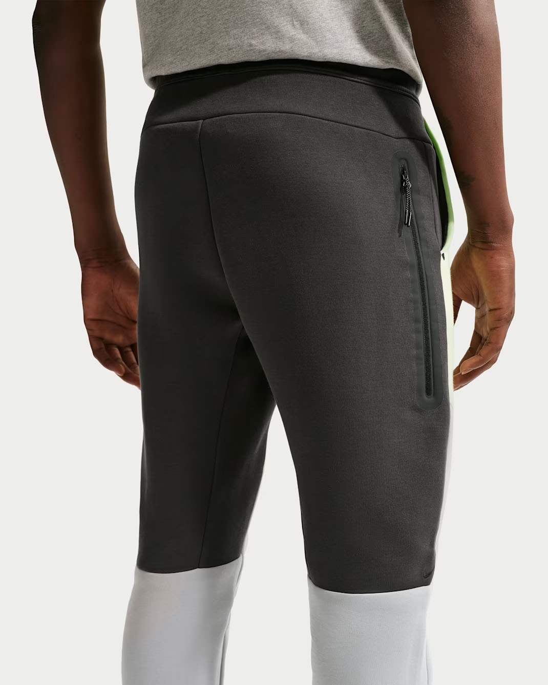 Nike Tech Men's Fleece Jogger Pants Light Liquid Lime Anthracite Light Smoke Grey Black 2