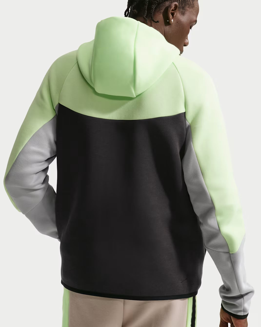 Nike Tech Men's Fleece Windrunner Full-Zip Hoodie Jacket Light Liquid Lime Anthracite Light Smoke Grey Black 2