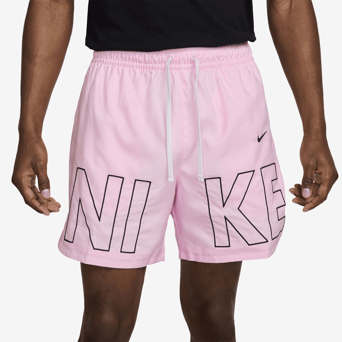 Nike Woven Flow Mens Monogram Shorts Pink Foam Black
