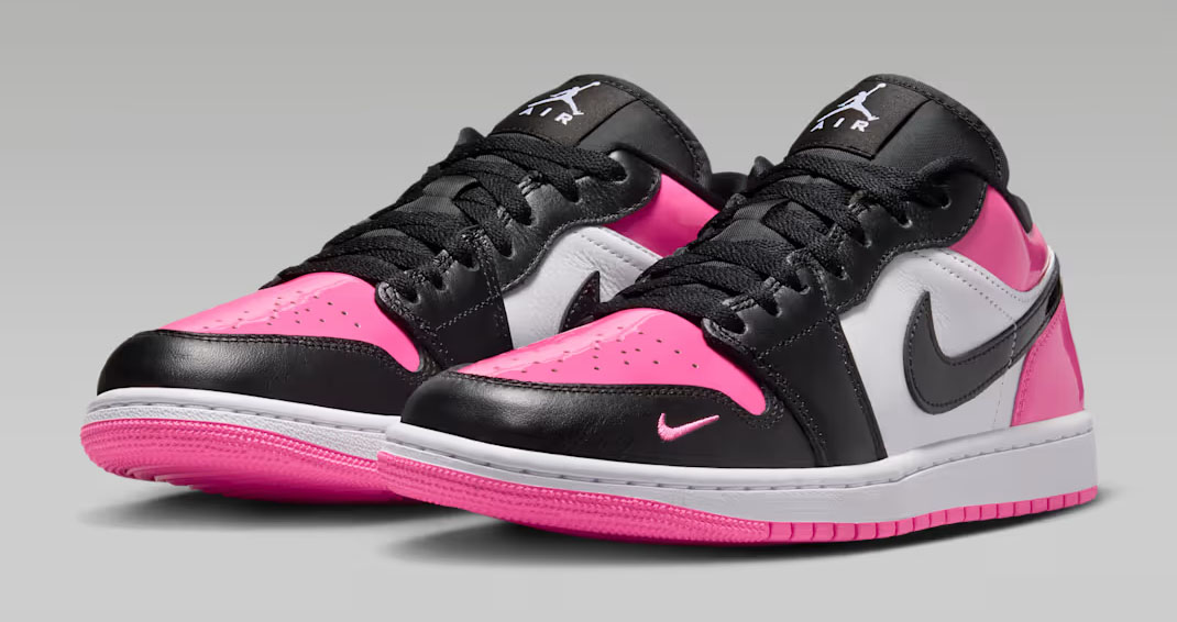 Air Jordan 1 Low SE Pinksicle White Black Pink Toe Womens Shoes 1