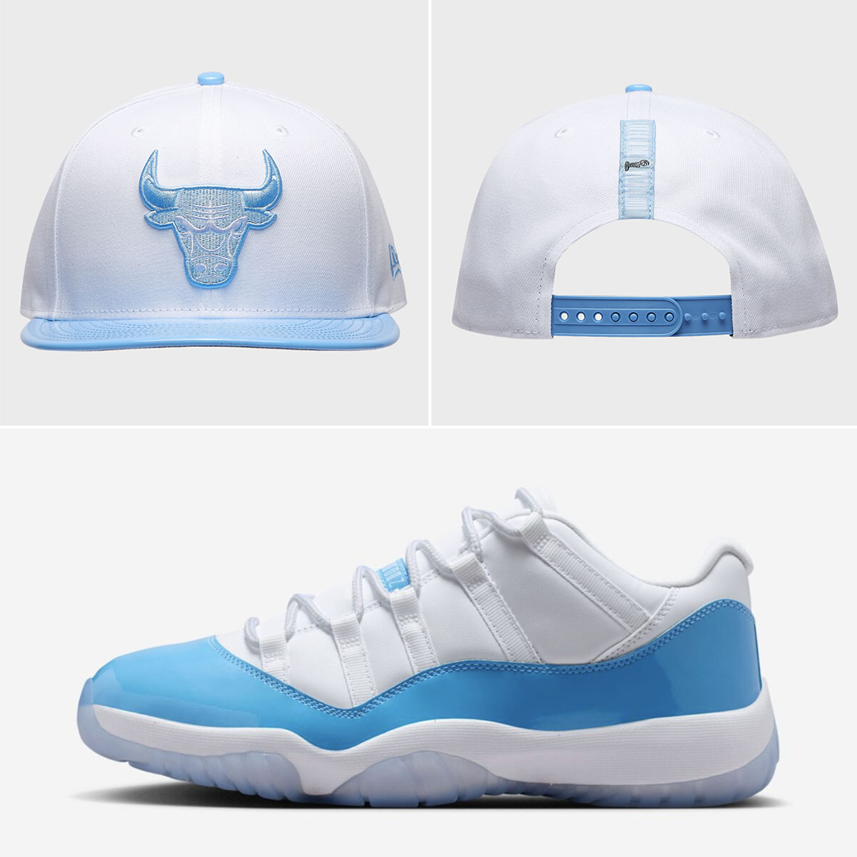 Air Jordan 11 Low UNC 2026 New Era Chicago Bulls Hat Snapback Cap