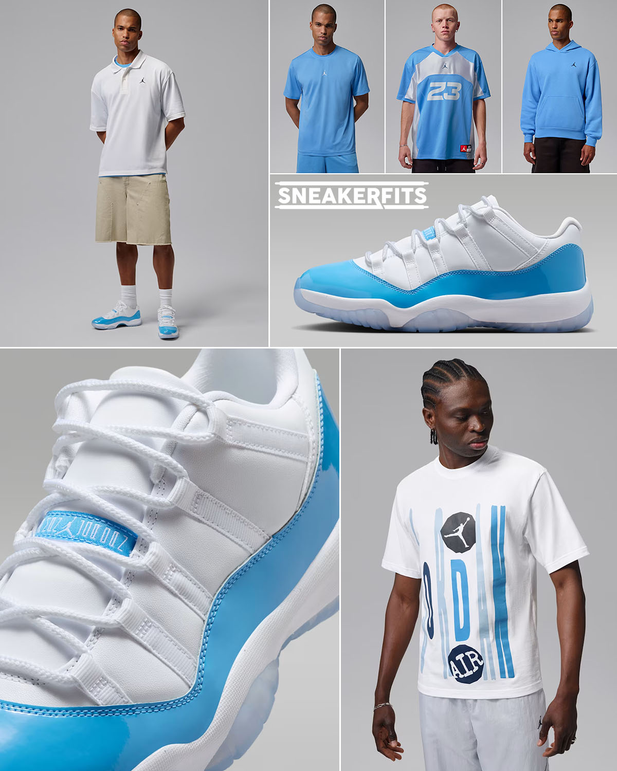 Air Jordan 11 Low UNC 2026 University Blue Outfits to Match Sneakerfits