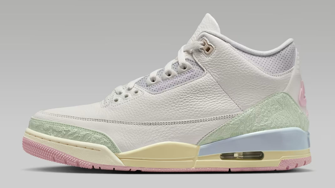 Air Jordan 3 Sail Jade Aura Iced Carmine