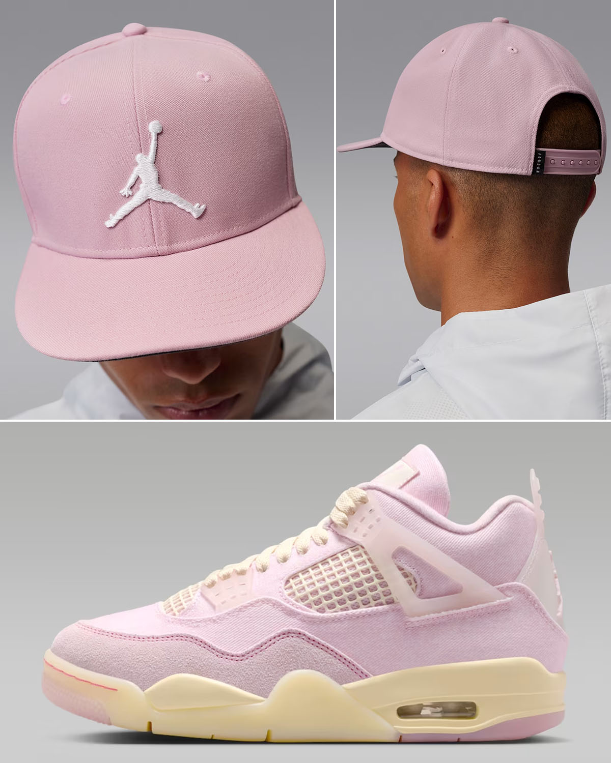 Air Jordan 4 Iced Carmine x Jordan Jumpman Pro Snapback Hat to Match Sneakers