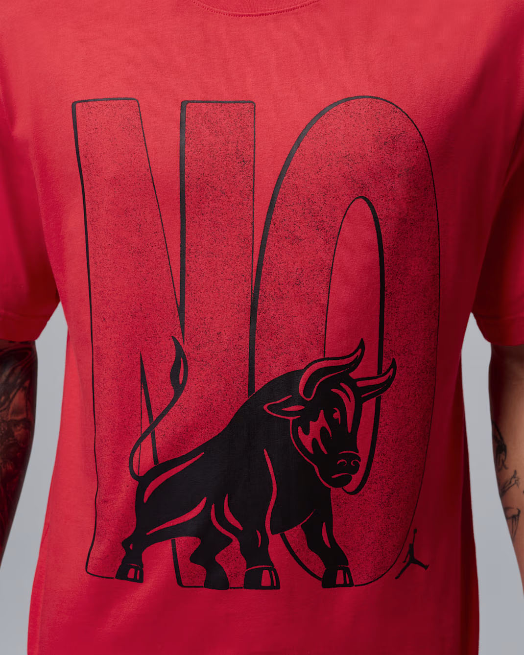 Air Jordan 4 Toro Bravo 2026 Men's T-Shirt Fire Red Black 1