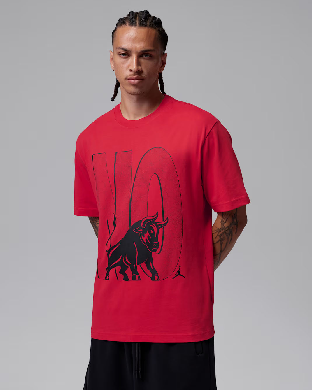 Air Jordan 4 Toro Bravo 2026 Men's T-Shirt Fire Red Black