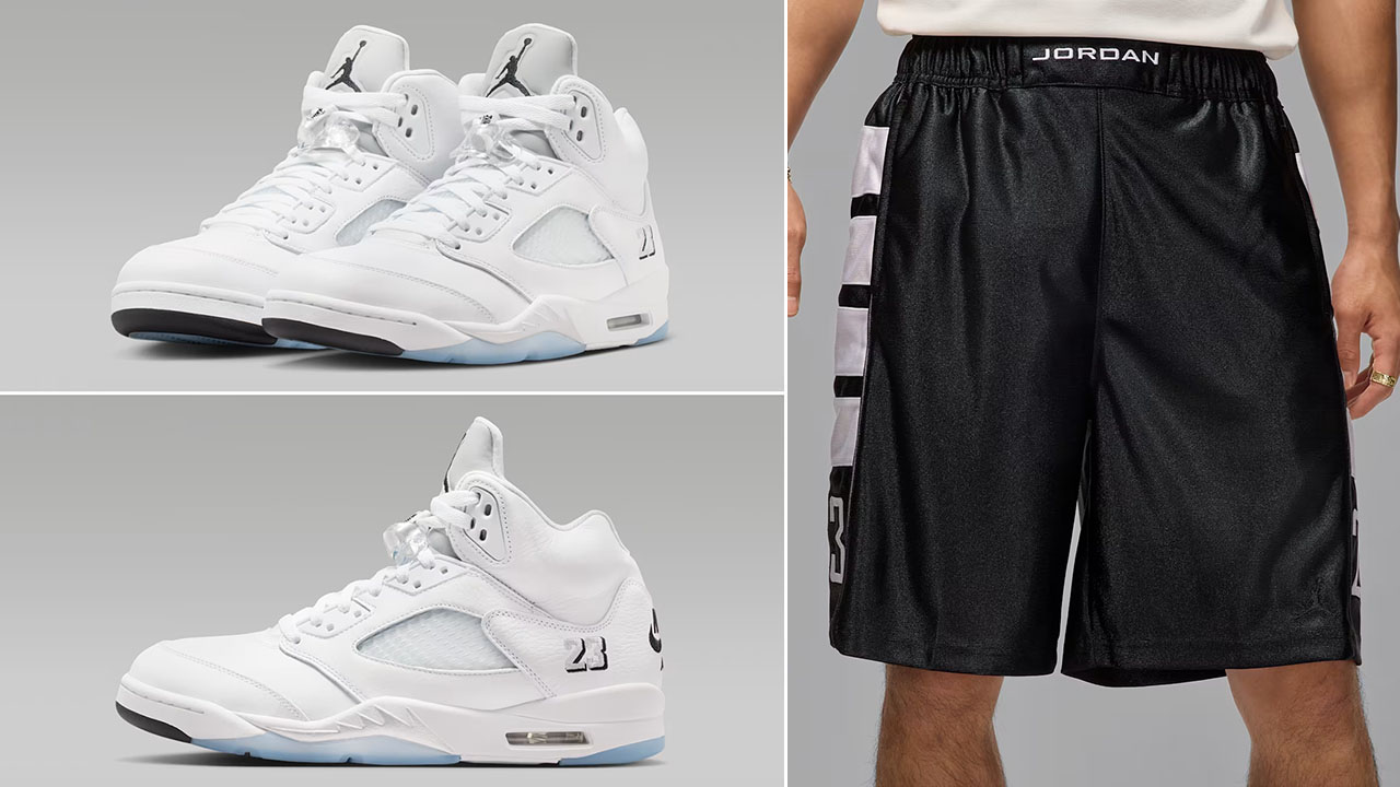 Air Jordan 5 White Metallic 2026 x Jordan Brooklyn Mens Cat Scratch Shorts