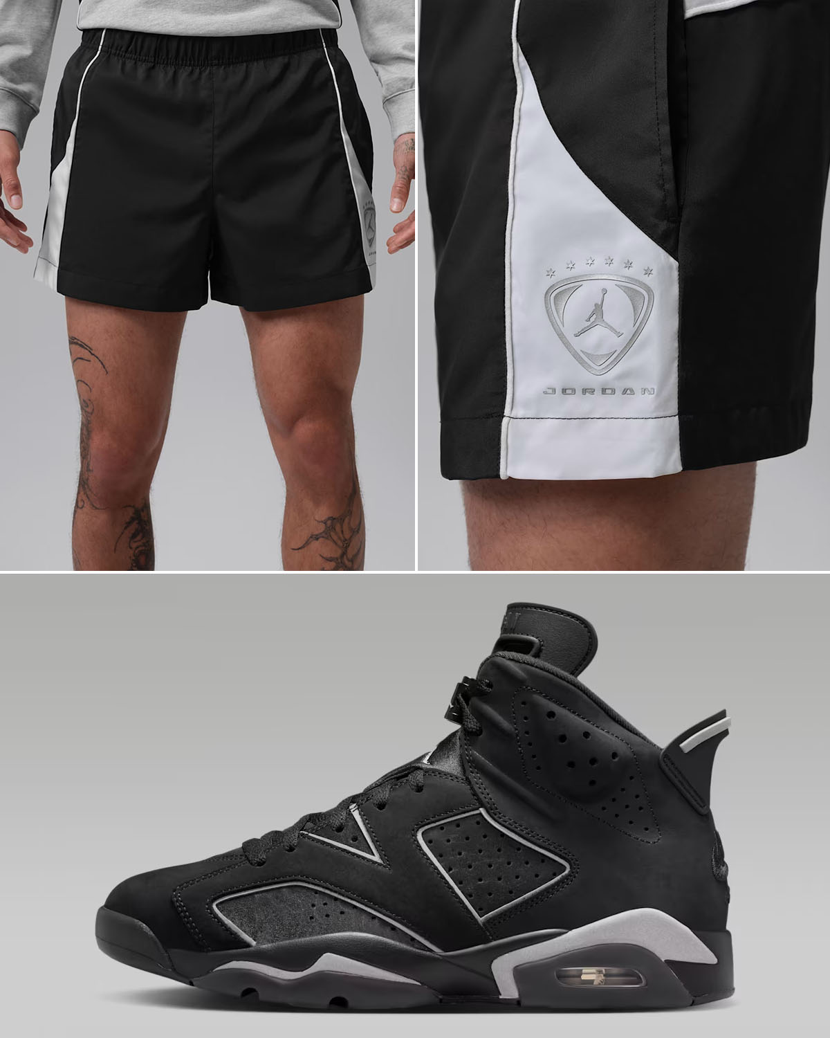 Air Jordan 6 Cap and Gown 2026 x Jordan Brooklyn Mens Shortie Shorts Outfit to Match Sneakers