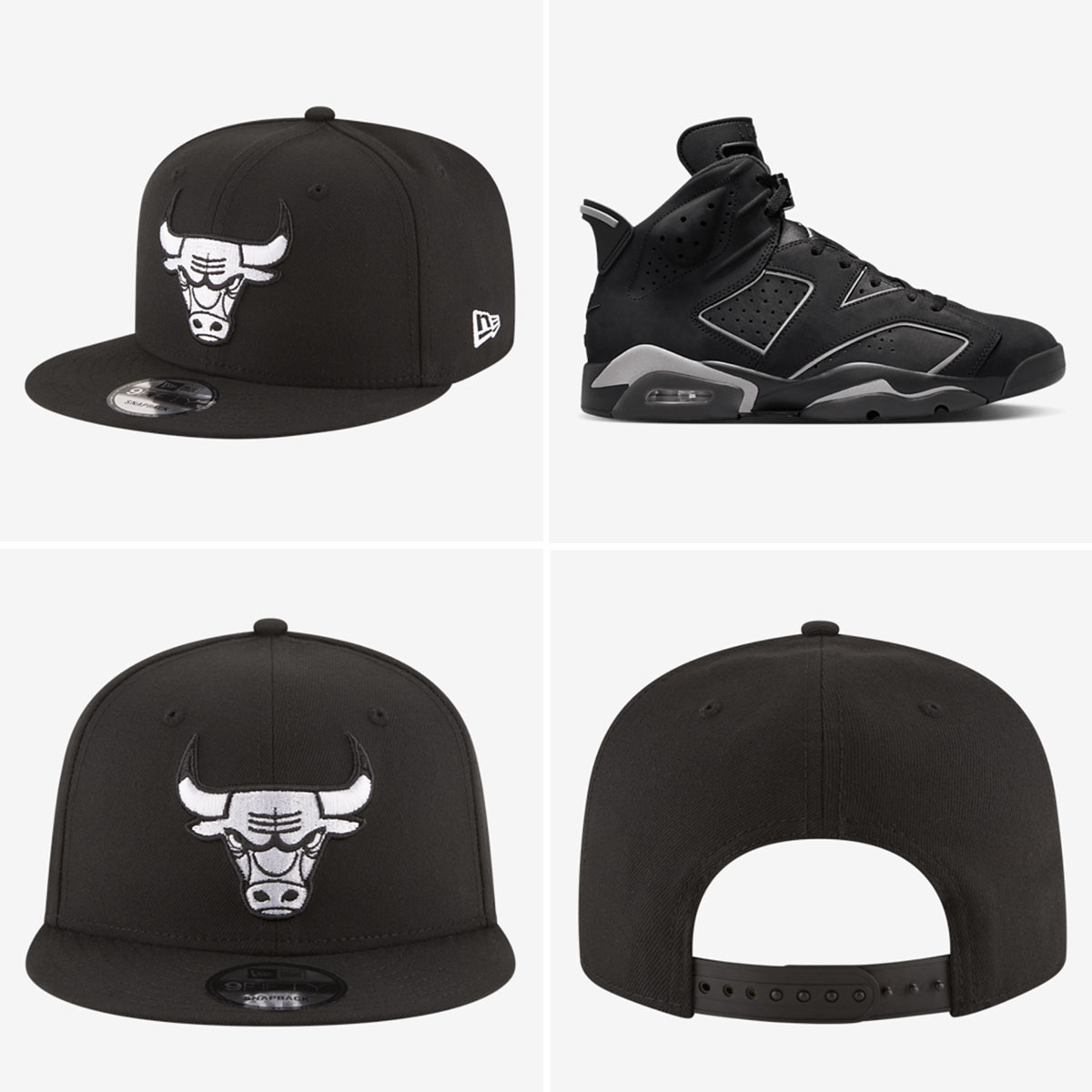 Air Jordan 6 Cap and Gown New Era Chicago Bulls 950 Snapback Hat to Match Sneakers