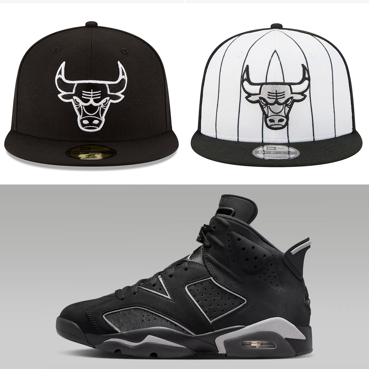 Air Jordan 6 Cap and Gown x Chicago Bulls New Era Hats to Match Sneakers