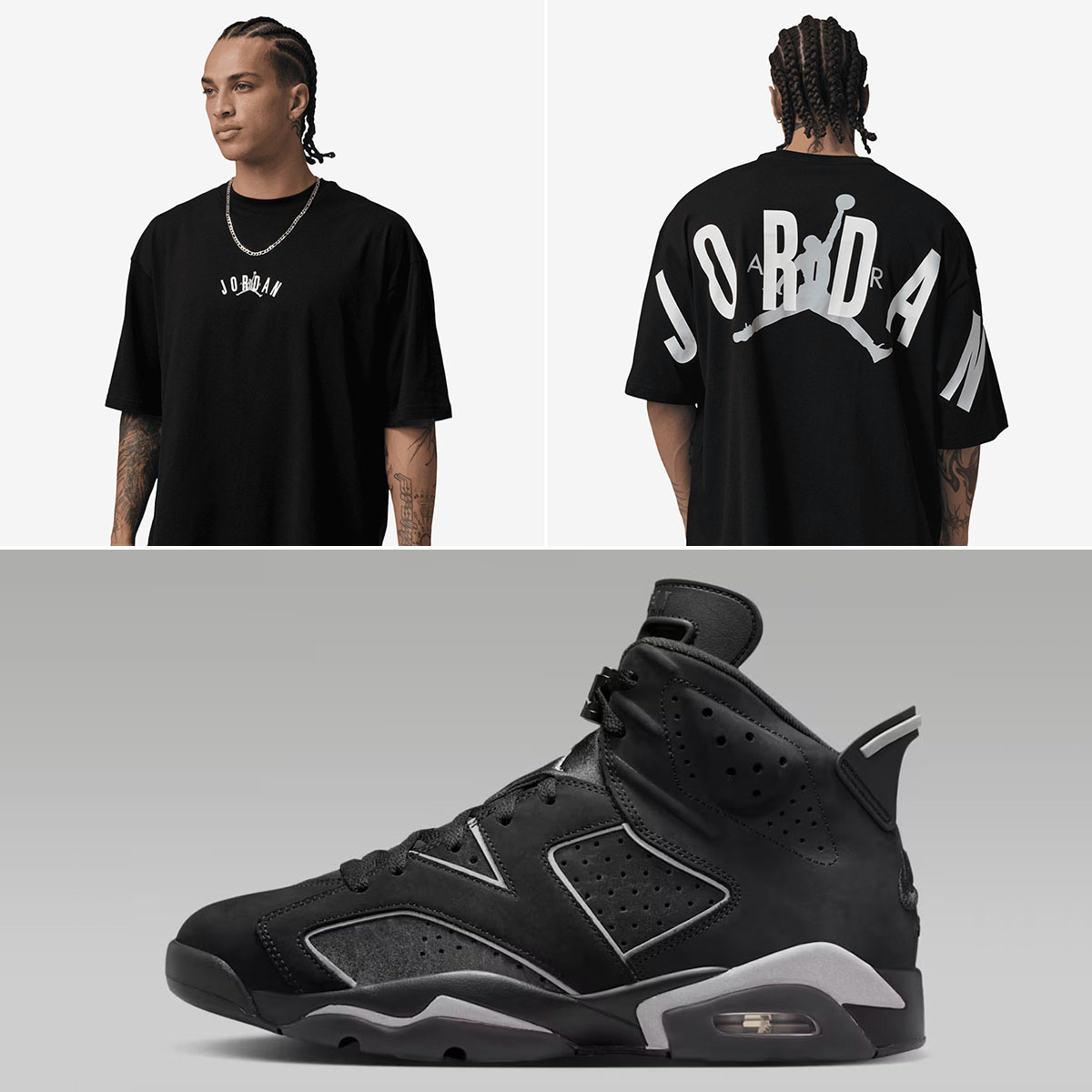 Air Jordan 6 Cap and Gown x Jordan Back Stretch Oversized T Shirt to Match Sneakers