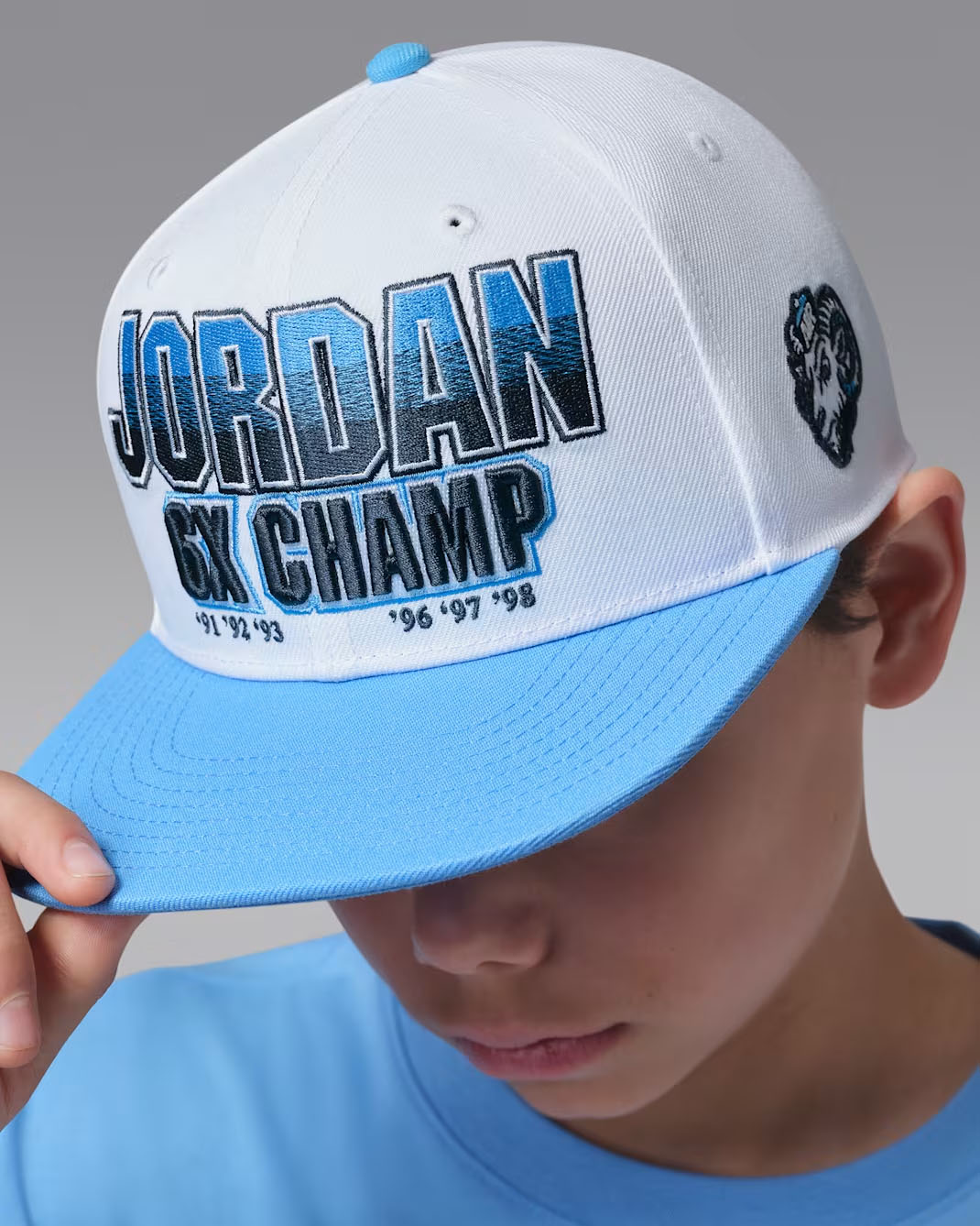 Jordan AJ11 GOAT University Blue Retro Pro Cap Snapback Hat 1