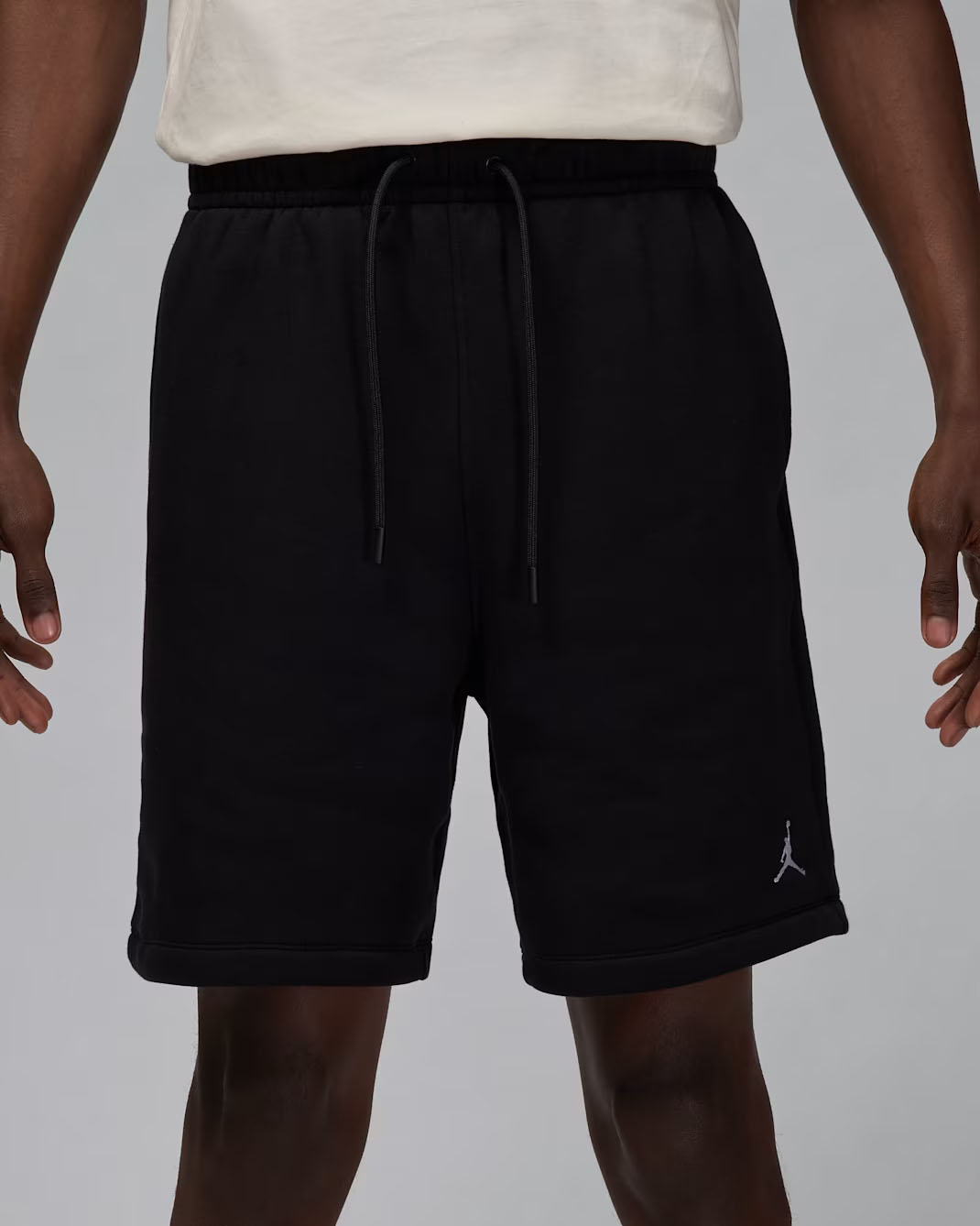 Jordan Brooklyn Fleece Men's Shorts Black White 1