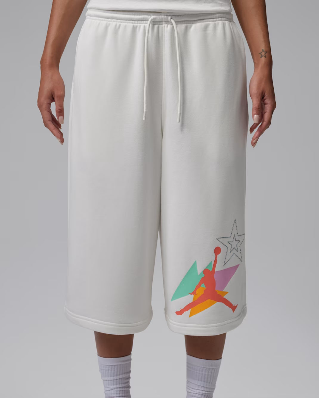 Jordan Brooklyn Fleece Women's French Terry Big Shorts Sail Multi Color