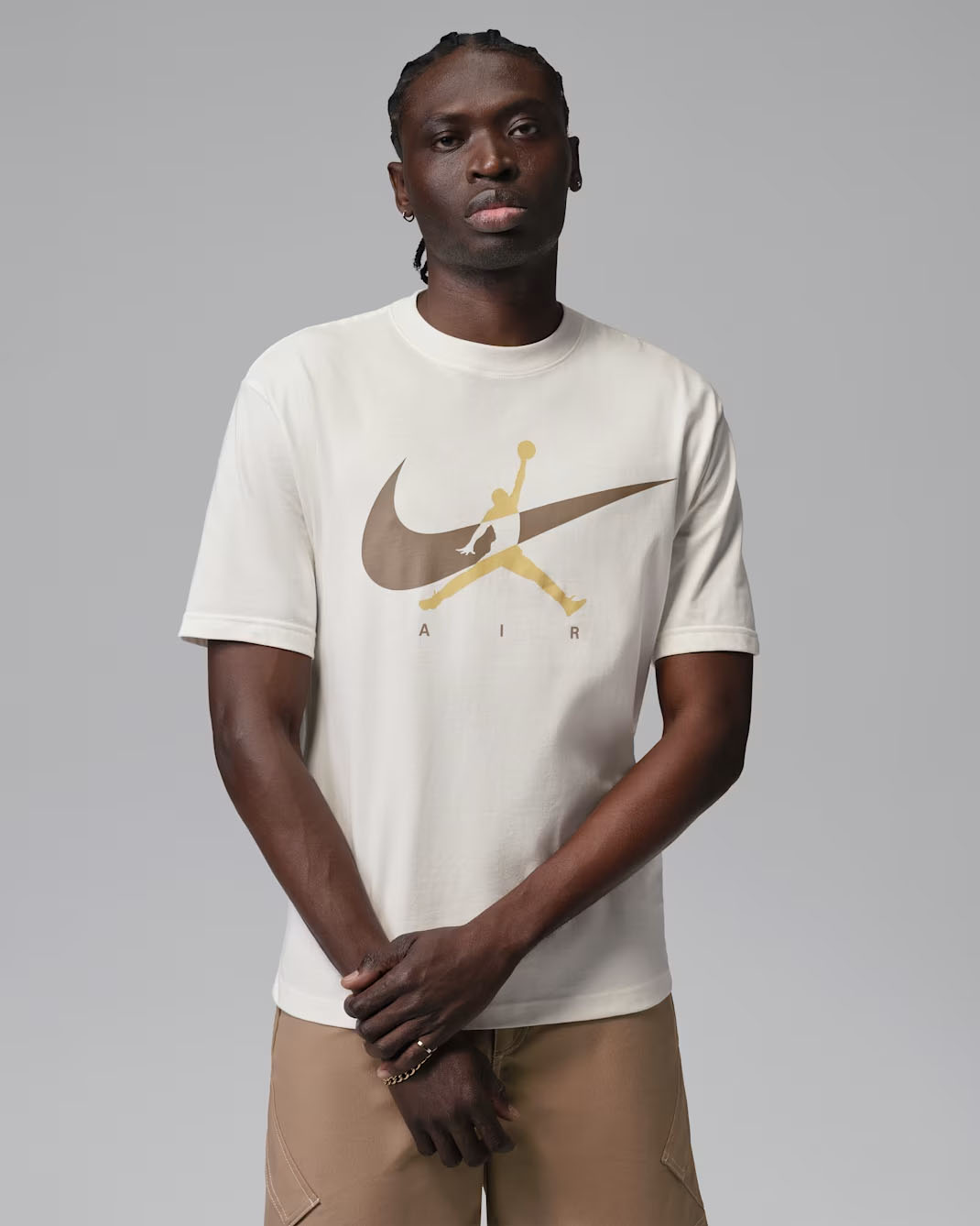 Jordan Brooklyn Men's Jumpman T-Shirt Sail Khaki