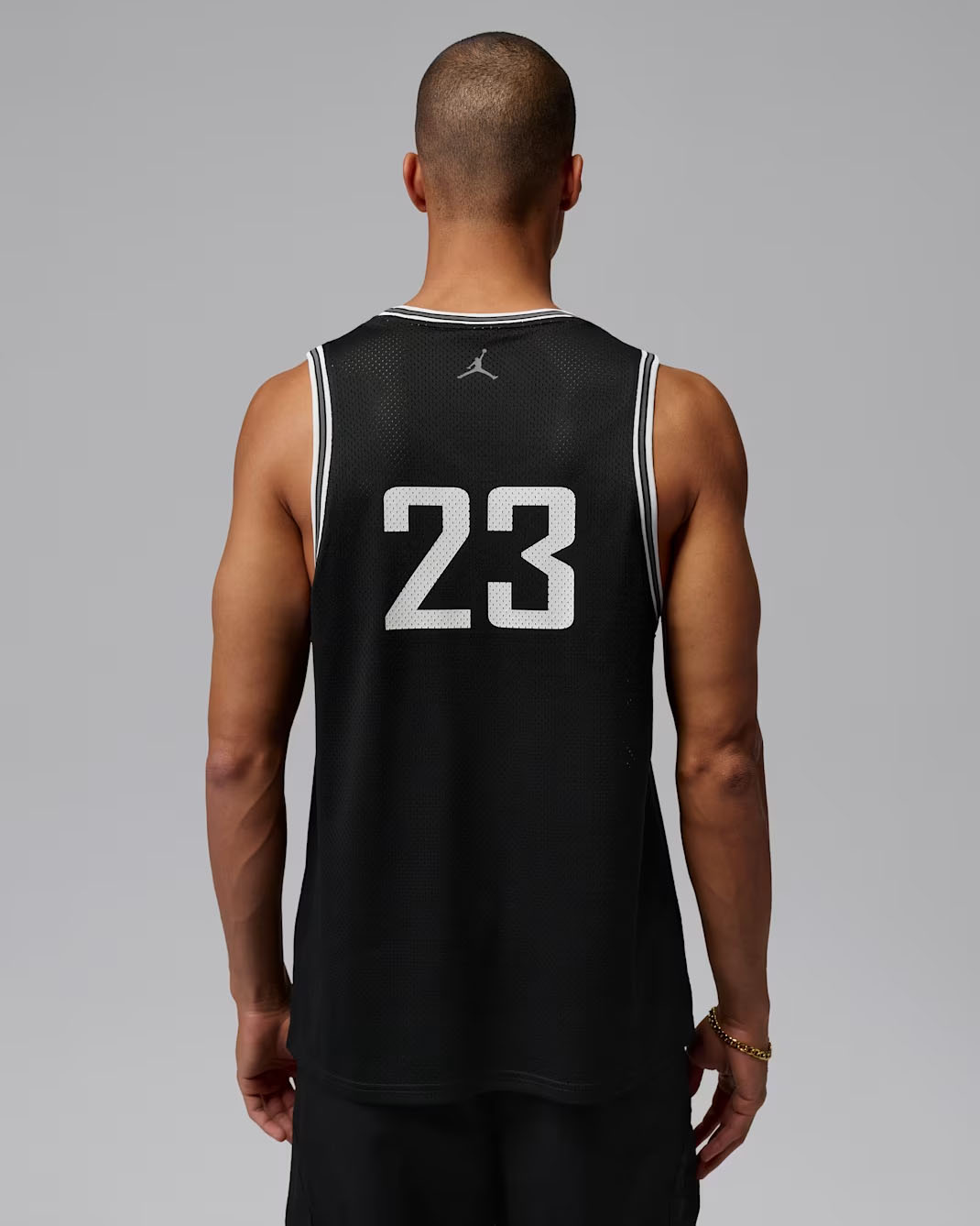 Jordan Brooklyn Men's Mesh Jersey Black Iron Grey White 2