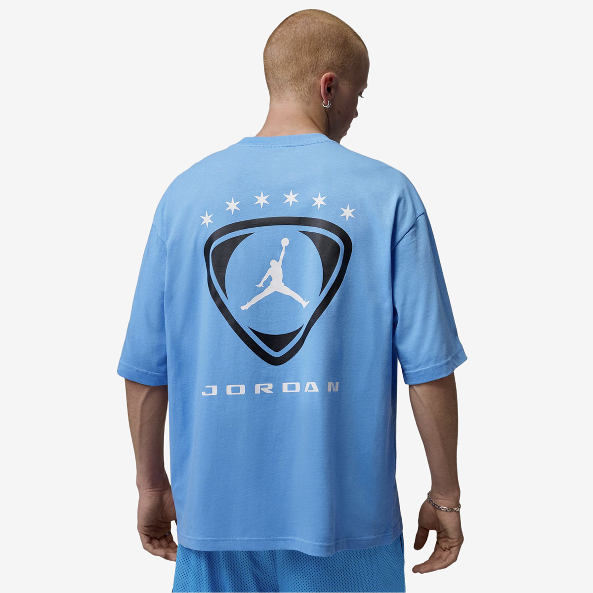 Jordan Brooklyn Oversized Graphic Mens T Shirt University Blue 2