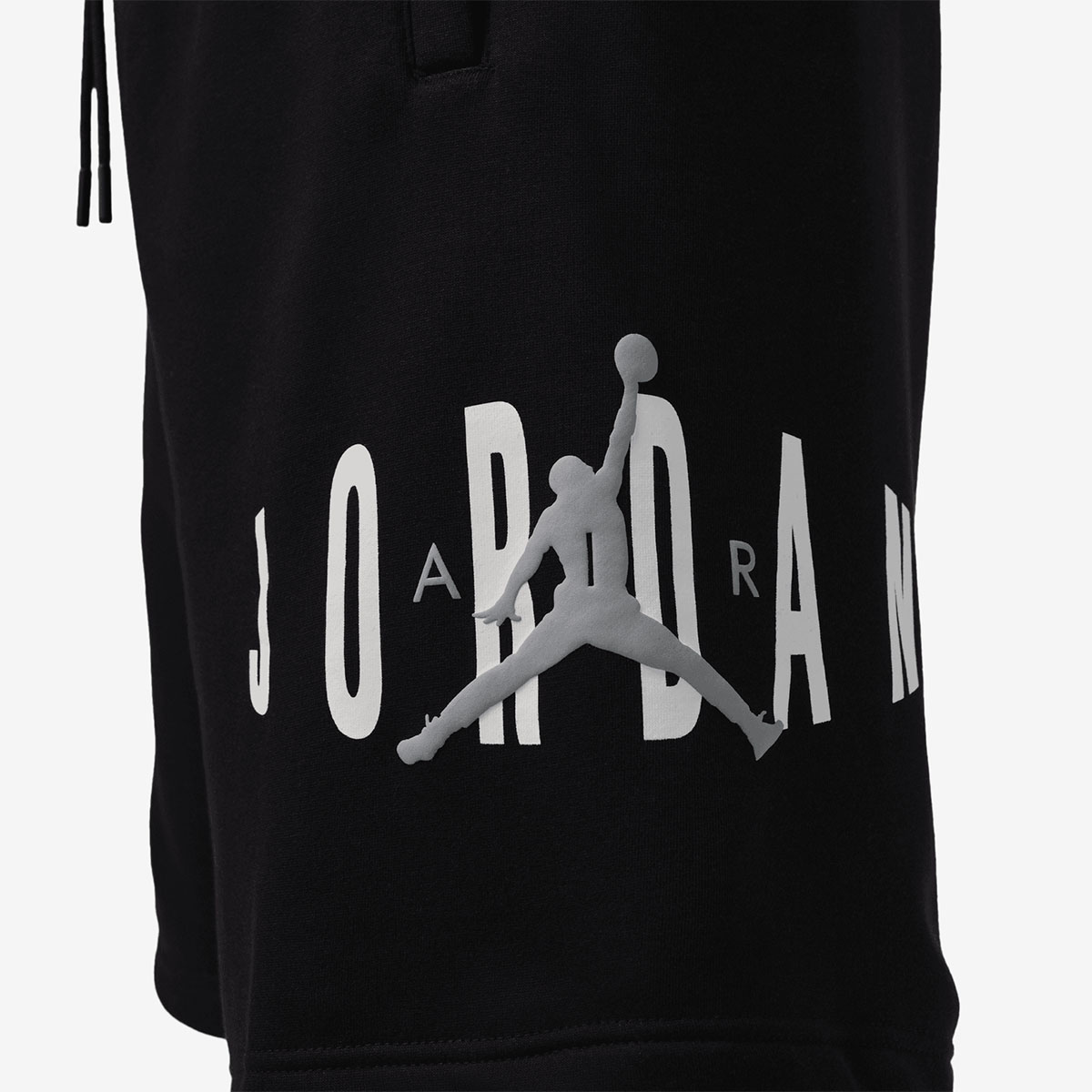 Jordan Brooklyn Stretch Fleece Shorts Black White Grey 2
